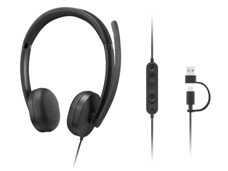 Lenovo Wired VOIP Teams Headset 5000 Black