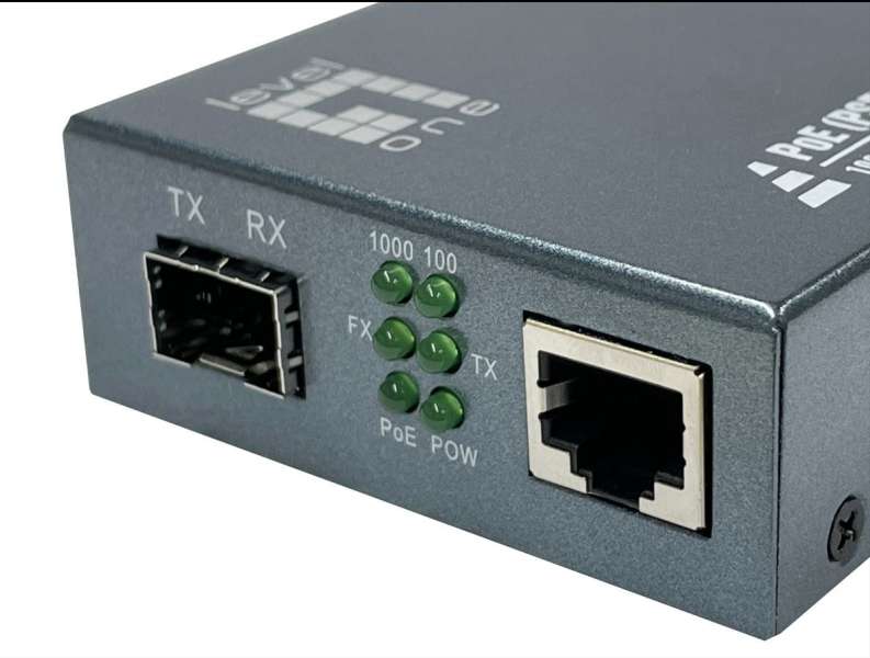 LevelOne GVT-2012 RJ45 to SFP Gigabit Media Converter