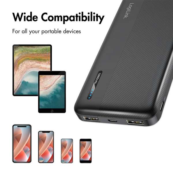 Logilink 10000 mAh PowerBank Black