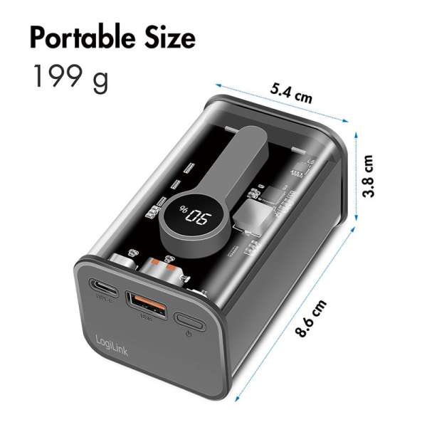 Logilink 10000 mAh PowerBank Grey