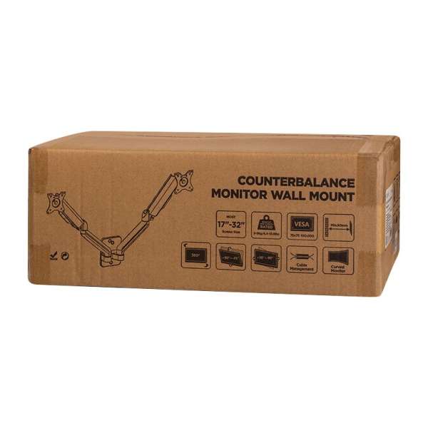 Logilink 17"-32" Dual Monitor Wall Mount Black