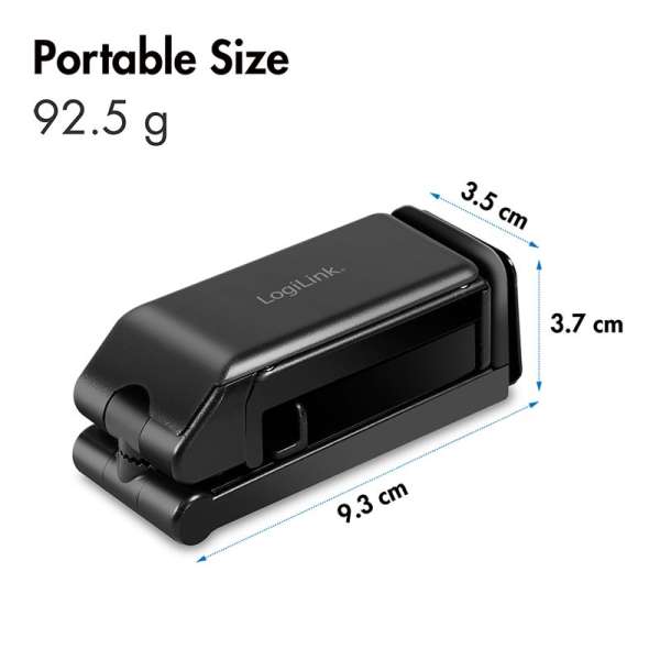 Logilink AA0169 Fold- & clampable smartphone holder Black