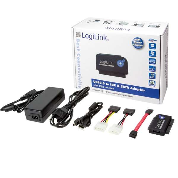 Logilink AU0006C USB2.0 to 2,5" + 3,5" IDE + SATA HDD OTB adapter
