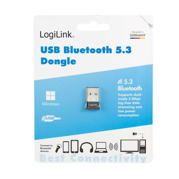 Logilink Bluetooth 5.3 adapter USB-A with LED Black