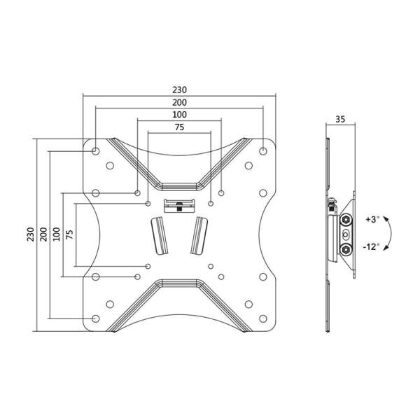 Logilink BP0005 23-42" TV wall mount Fix