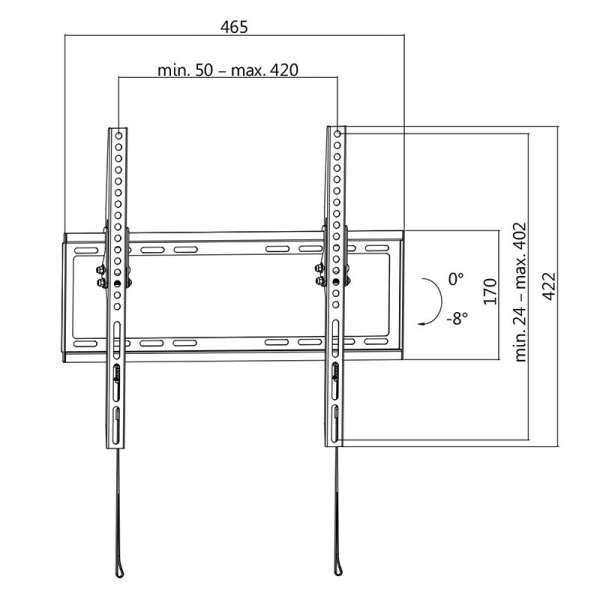 Logilink BP0010 32"-55" TV Wall Mount Tilt Black
