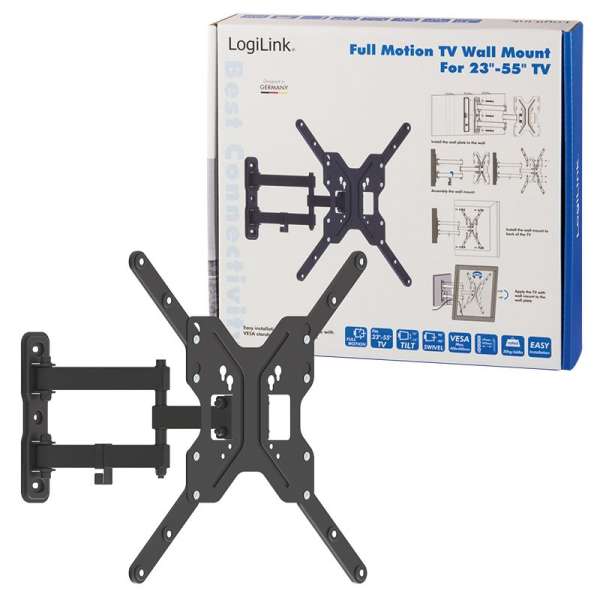 Logilink BP0016 23"-55" TV Wall Mount Tilt Swivel Black