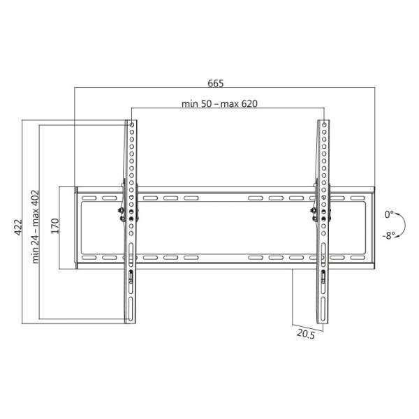Logilink BP0039 TV wall mount 37–70" Black