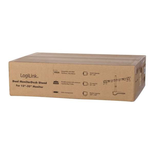 Logilink BP0045 13"-32" Dual Monitor Stand Black