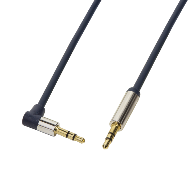 Logilink CA11150 3,5mm Stereo M/M 90° angled Audio Cable 1,5m Blue