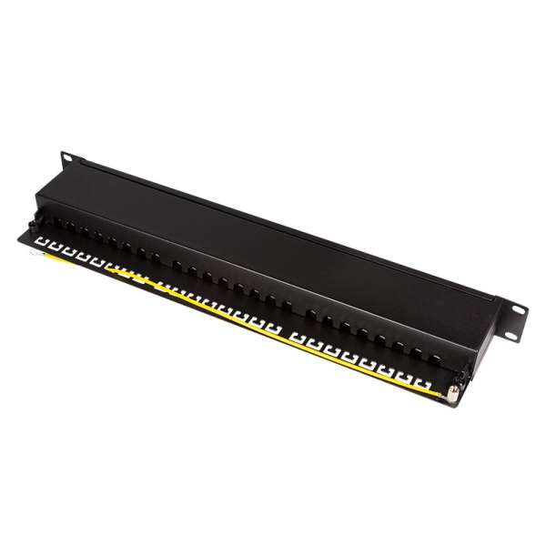Logilink Cat.6A Patch Panel 24 ports shielded 19 inch rack mount Black