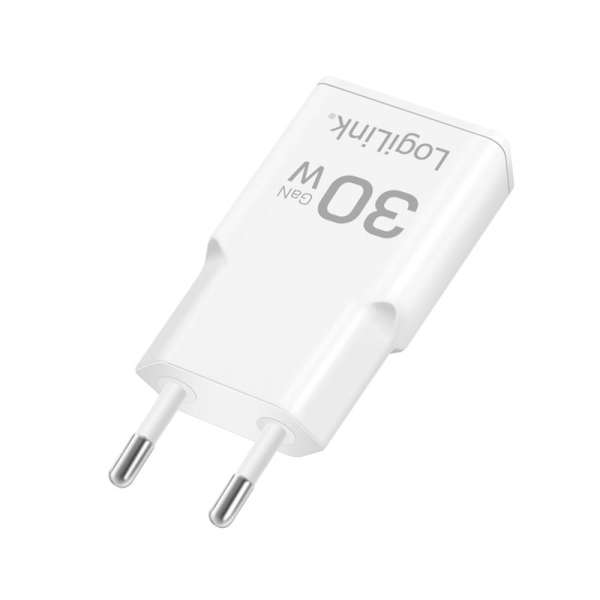 Logilink Dual-USB-C GaN charger White