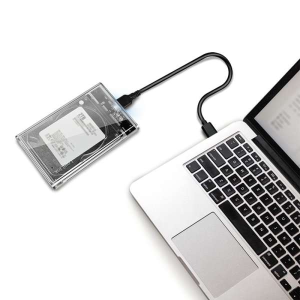 Logilink External HDD enclosure 2,5" HDD/SSD, USB 3.0 tool-free Transparent