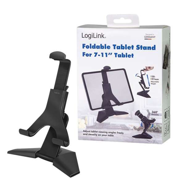Logilink Foldable tablet stand 7"-11" Black