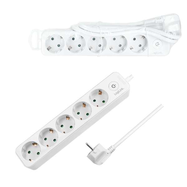 Logilink Hálózati Elosztó Kapcsolóval 5DIN 1,5m White