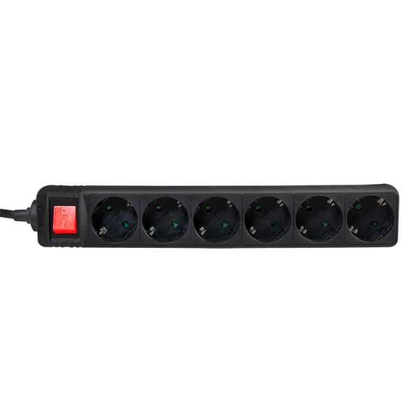 Logilink Hálózati Elosztó Kapcsolóval 6DIN 1,5m Black
