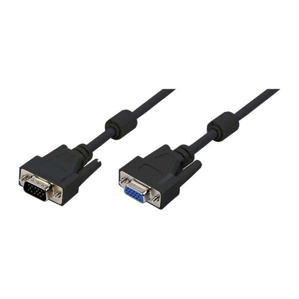 Logilink HD15/M to HD15/F VGA cable 5m Black