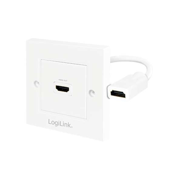 Logilink HDMI Wall Plate with 1x HDMI female White