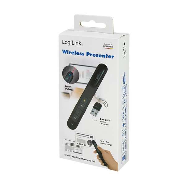Logilink ID0190 Wireless Presenter Red Laser Black