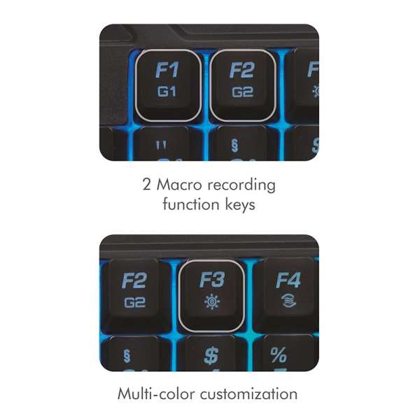 Logilink Illuminated one-hand gaming keyboard Black