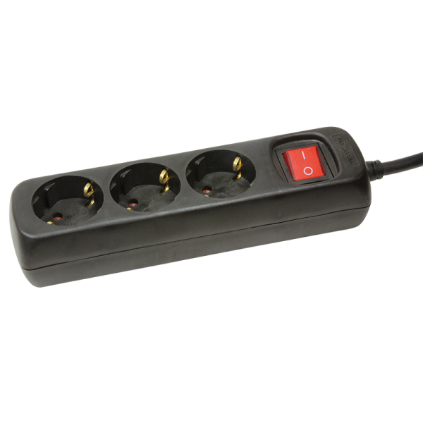 Logilink Hálózati Elosztó Kapcsolós 3DIN 1,4m Black