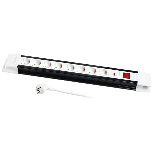 Logilink Hálózati Elosztó Kapcsolóval 8DIN 3m Black/White