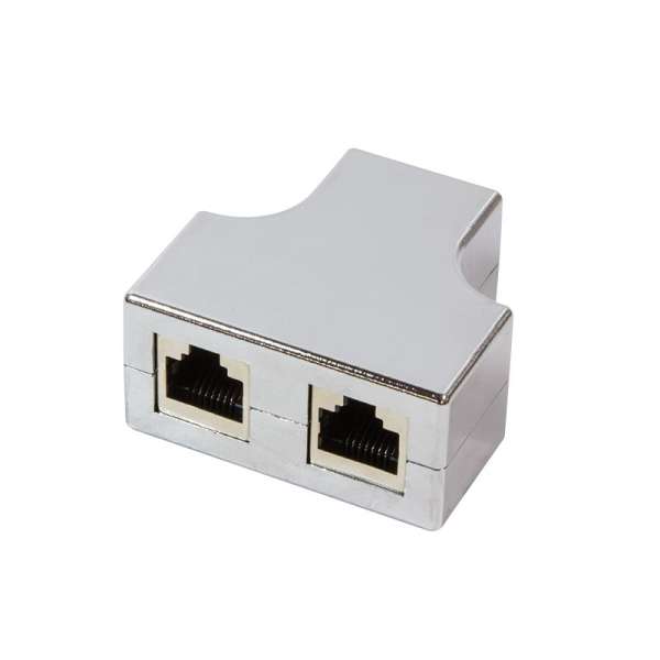 Logilink Modular T-adapter 1 x RJ45 female to 2 x RJ45 female socket
