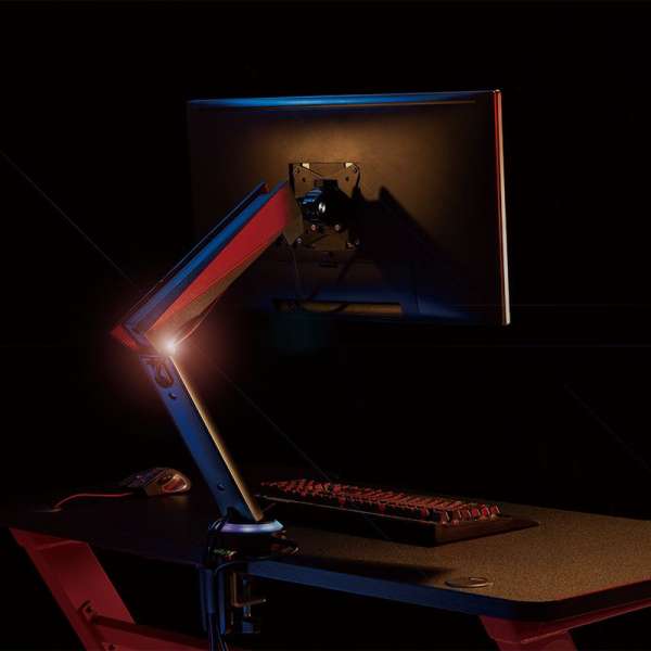 Logilink Monitor mount gaming gas spring 17"-32" Black