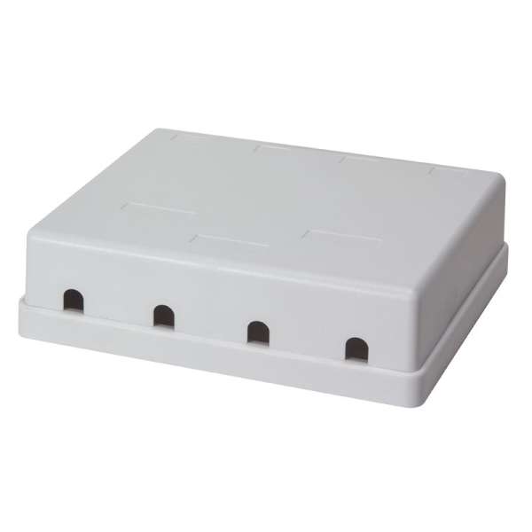 Logilink NK4034 Keystone Surface Mount Box 4 Port White