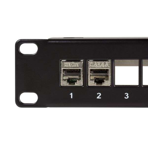 Logilink NK4042 19" patch panel for 24 keystone jacks, 1U unloaded Black