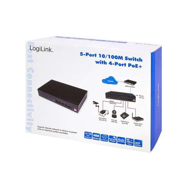 Logilink NS0098 5-Port 10/100M PoE Switch