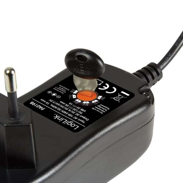 Logilink PA0198 Universal power supply 3-12V 29W Black
