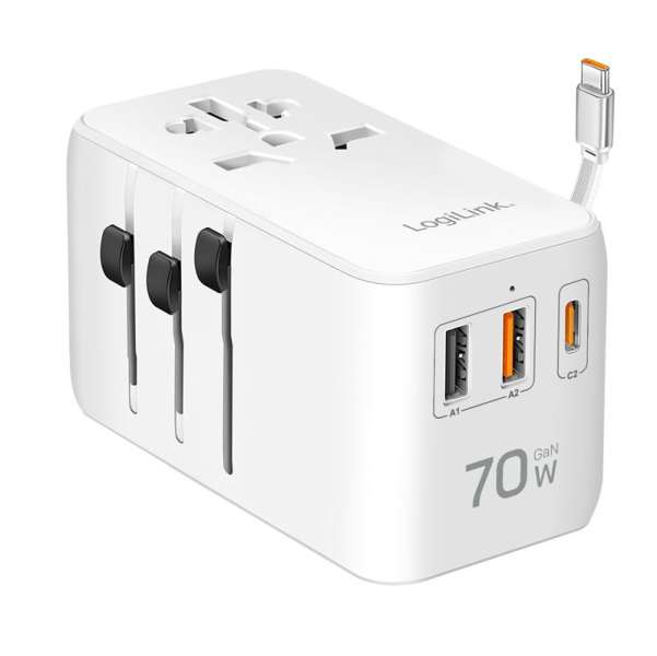 Logilink PA0357 Universal travel power supply White