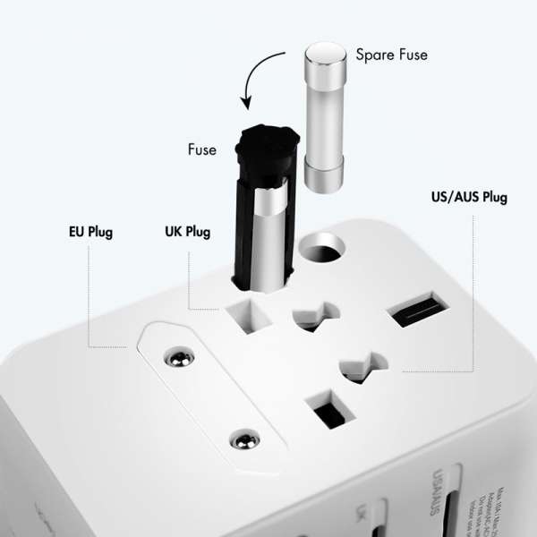 Logilink PA0357 Universal travel power supply White