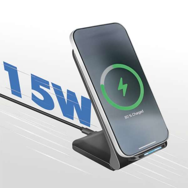 Logilink Smartphone stand with wireless charging function Black