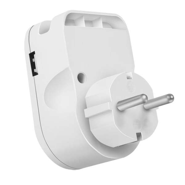 Logilink Socket adapter with holder 1x CEE 7/3 & 2x USB-A