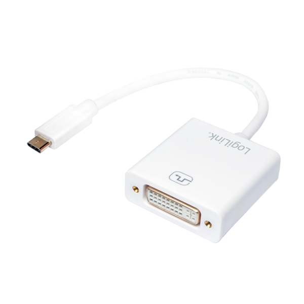 Logilink USB-C 3.1 to DVI-I (Dual Link) Adapter White