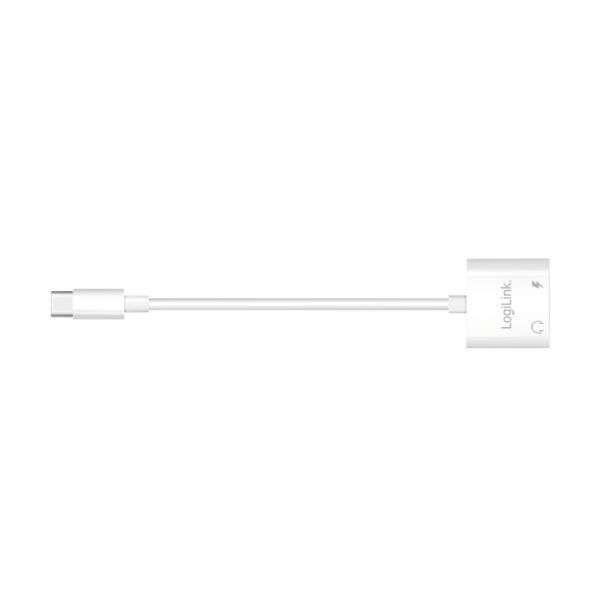Logilink UA0433 USB-C adapter with PD charging port White