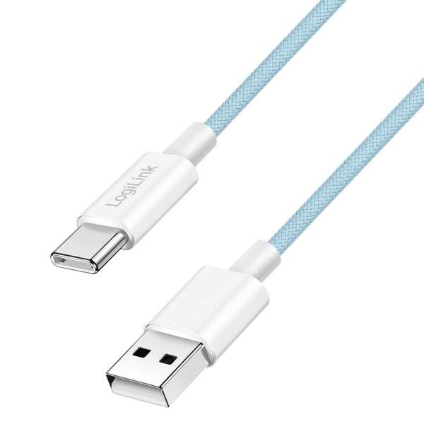 Logilink USB 2.0 C/M - A/M 60W cable 0,5m Blue