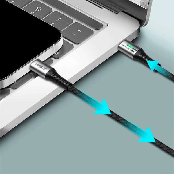 Logilink USB 2.0 Type-C cable C/M to C/M 0,3m Black
