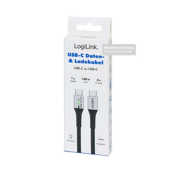 Logilink USB 2.0 Type-C male to male cable 1,5m Black