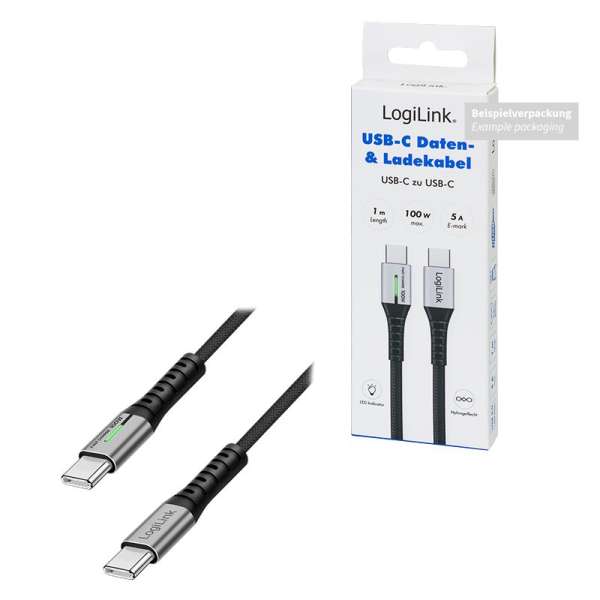 Logilink USB 2.0 Type-C male to male cable 1,5m Black