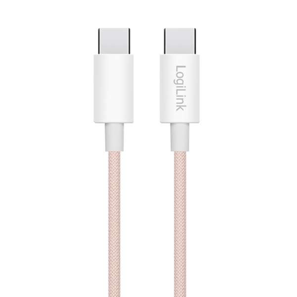 Logilink USB 2.0 Type-C male to male cable 1m Pink