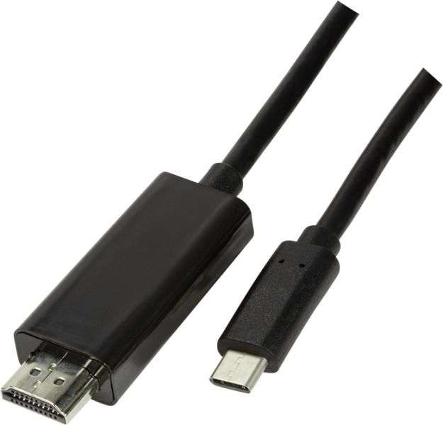 Logilink USB 3.2 Gen 1x1 USB-C to HDMI 2.0 1,8m Black