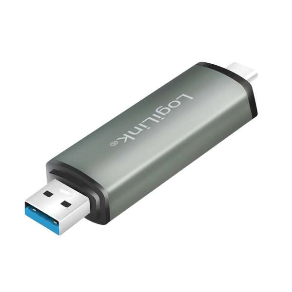 Logilink USB 3.2 Gen1 for SD and microSD Card Aluminum Case Card Reader Silver