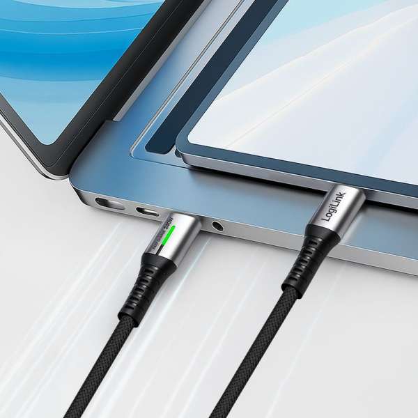 Logilink USB 3.2 Gen2x2 Type-C cable C/M to C/M 1,5m Metal Black