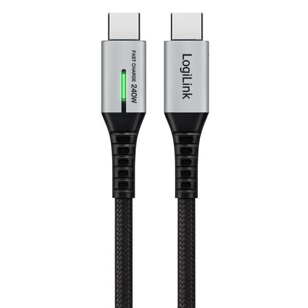 Logilink USB 3.2 Gen2x2 Type-C cable C/M to C/M 1,5m Metal Black