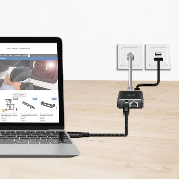 Logilink USB 3.2 Type-C Ethernet cable 10m Black/Grey