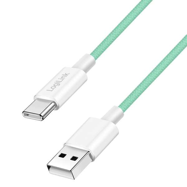 Logilink USB-A to USB-C male/male cable 0,5m Green