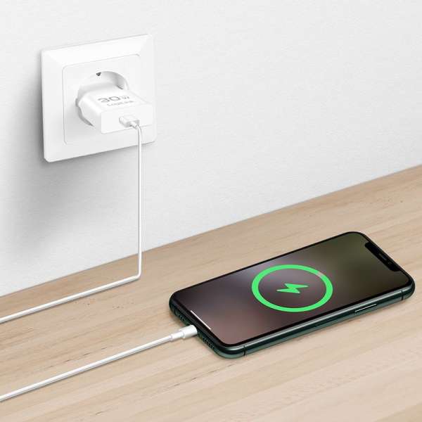 Logilink USB-C socket adapter GaN 1x USB-C (PD) 30W White